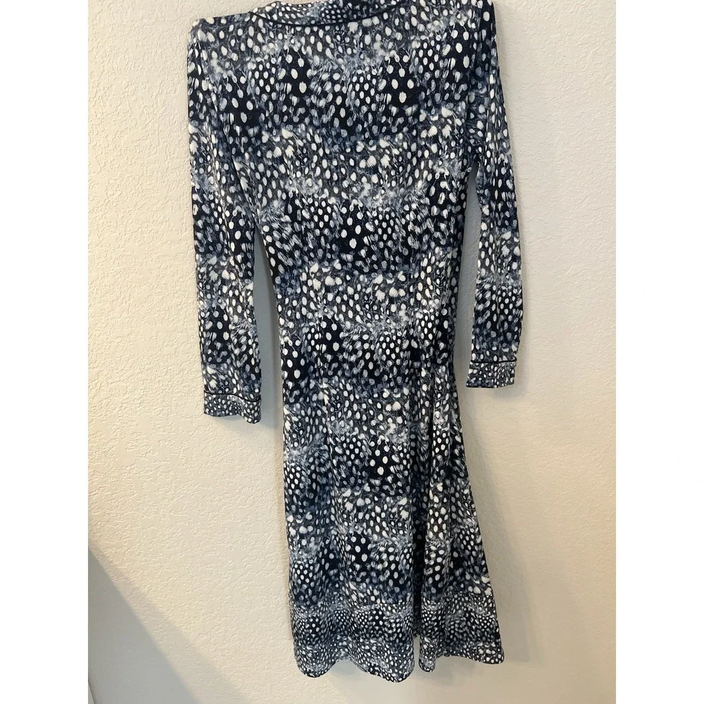 BCBG MAXAZRIA‎ Blue Ellyette Long Sleeve Wrap Dress Sz XS ($298)